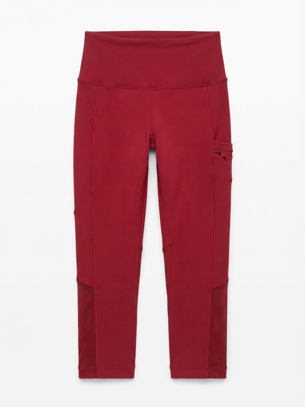 Lole High-Waist Crop Performance Leggings - Burgundy